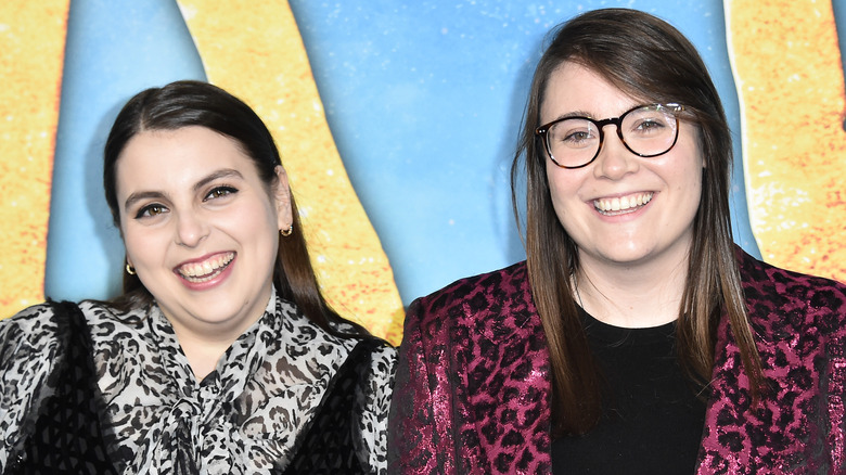 Beanie Feldstein and Bonnie Chance Roberts smiling