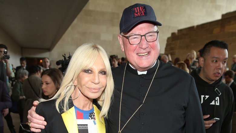 Donatella Versace and Cardinal Dolan