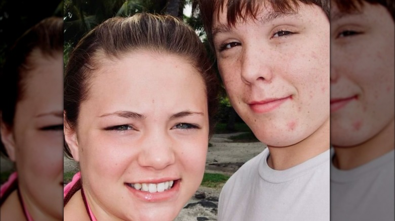 Malia and Jay White taking a close-up selfie