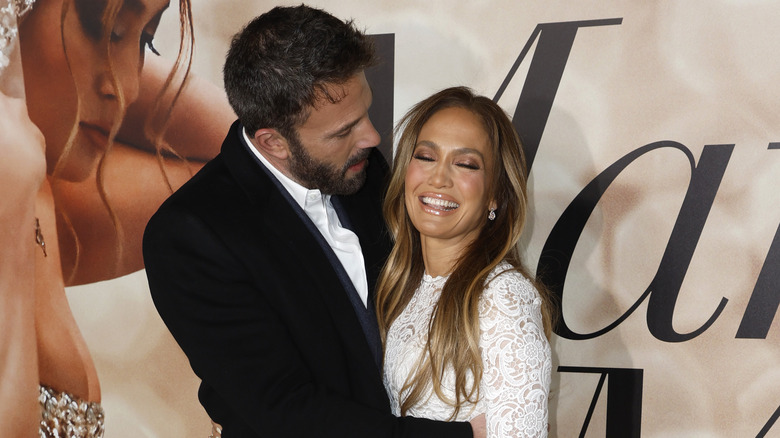 Jennifer Lopez and Ben Affleck smiling