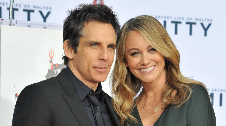 Ben Stiller and Christine Taylor smiling together