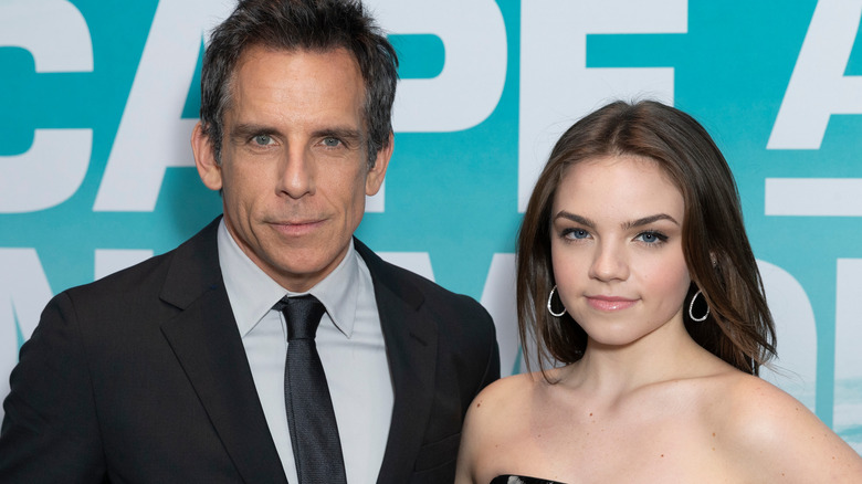 Ben Stiller and daughter Ella Stiller posing together