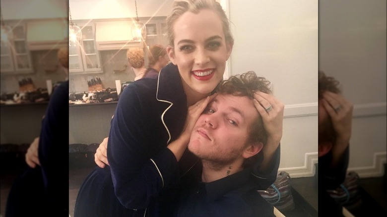 Riley Keough hugging brother Benjamin