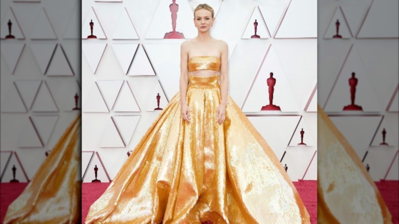 Carey Mulligan Oscars gold dress