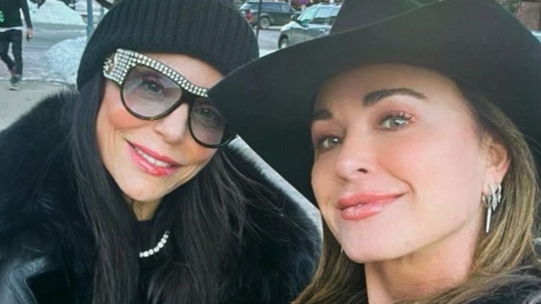 Bethenny Frankel and Kyle Richards smiling selfie