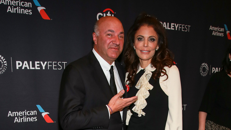 Bethenny Frankel and Kevin O'Leary pose 