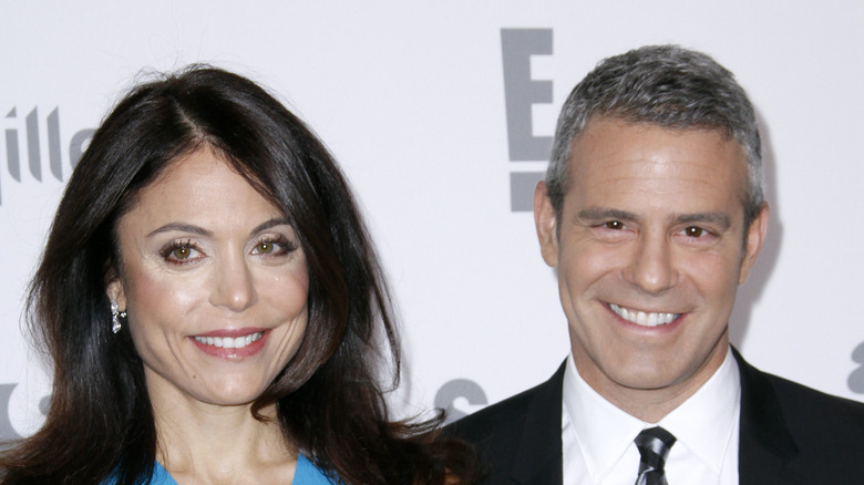 Bethenny Frankel stands with Andy Cohen