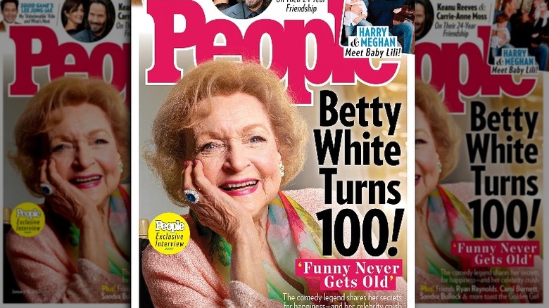 Betty White appears on a People Magazine cover