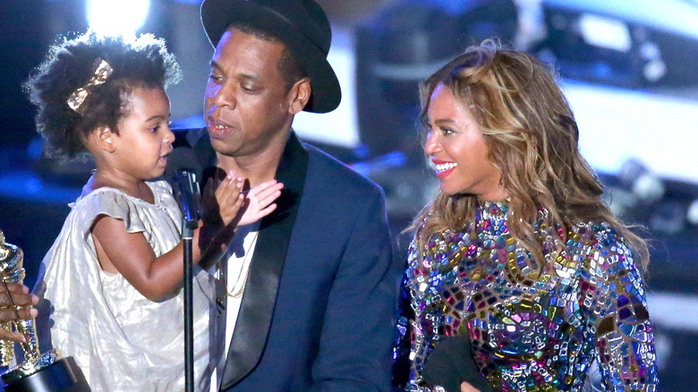 Beyonce and Jay Z with their daughter Blue Ivy