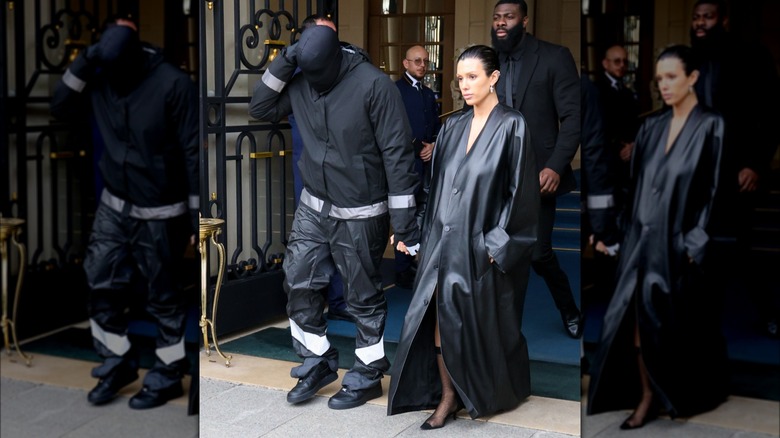 Kanye West, Bianca Censori holding hands