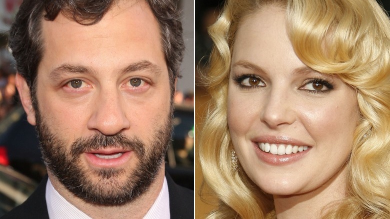 Split image Judd Apatow and Katherine Heigl