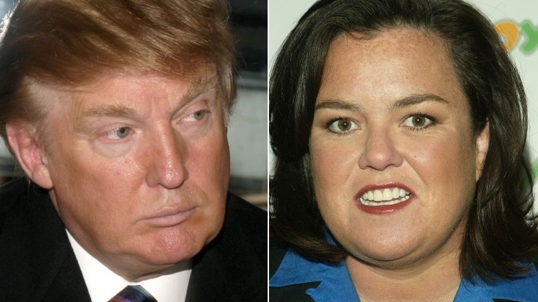 Split image Donald Trump Rosie O'Donnell