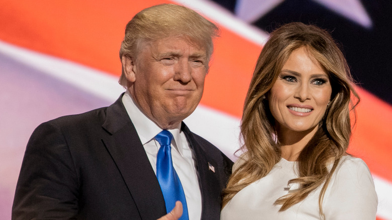 Donald Trump, Melania Trump smiling