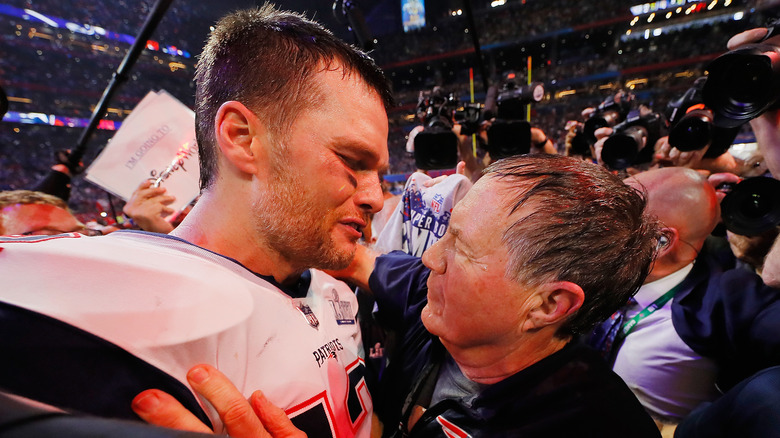 Tom Brady and Bill Belichick crying