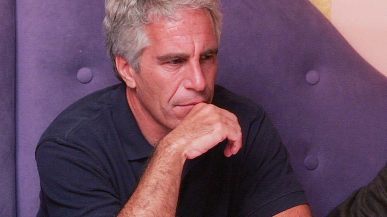 Jeffrey Epstein hand on lips