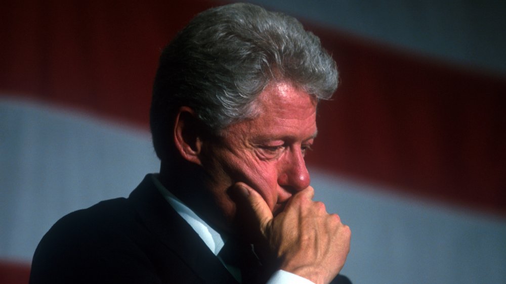 Bill Clinton at a rally in 2000