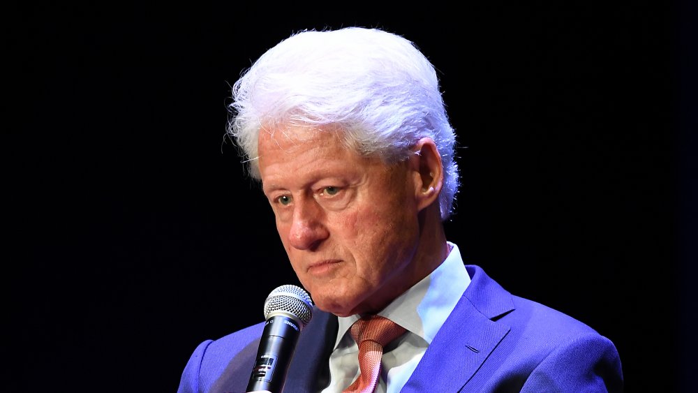 Bill Clinton at a book discussion in 2018