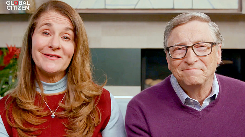 Bill and Melinda Gates speaking 