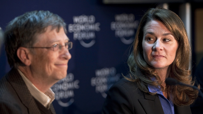 Melinda Gates looks at Bill Gates 