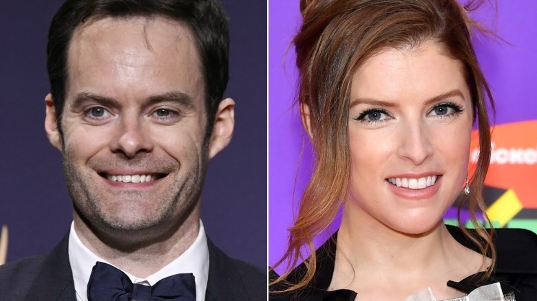 Bill Hader and Anna Kendrick split image