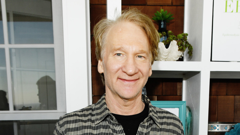 Bill Maher smiling at a 2020 Oscar party