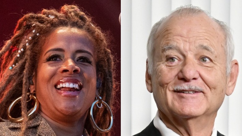 Kelis laughing Bill Murray smiling