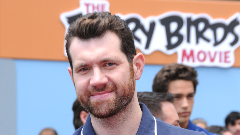 Billy Eichner smiling, "Angry Birds" premiere