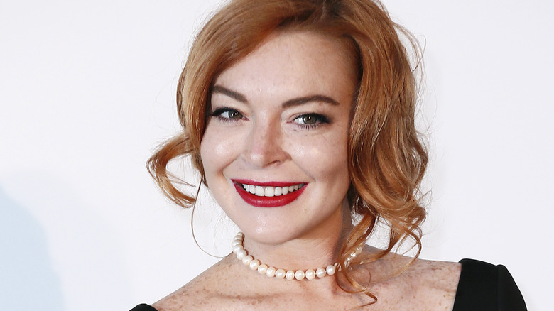 Lindsay Lohan smiling