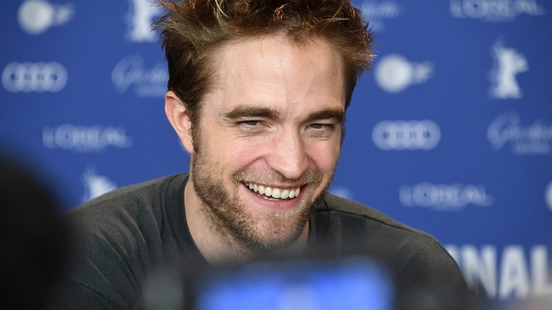 Robert Pattinson laughing