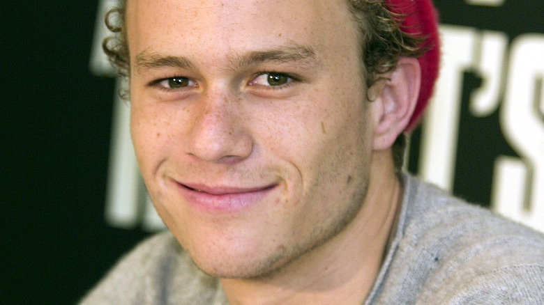 Heath Ledger smirking