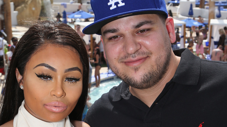 Blac Chyna and Rob Kardashian posing