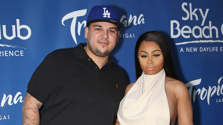 Rob Kardashian and Blac Chyna at event in 2016