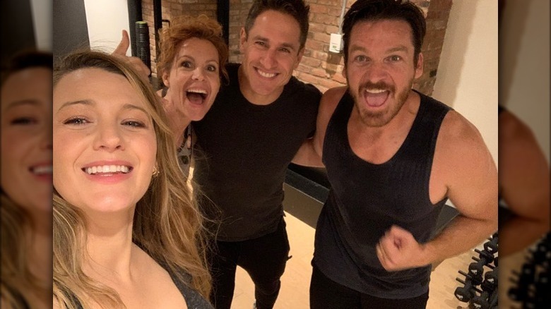 Blake Lively with Robyn Lively and Bart Johnson