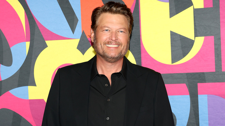 Blake Shelton wearing a black blazer