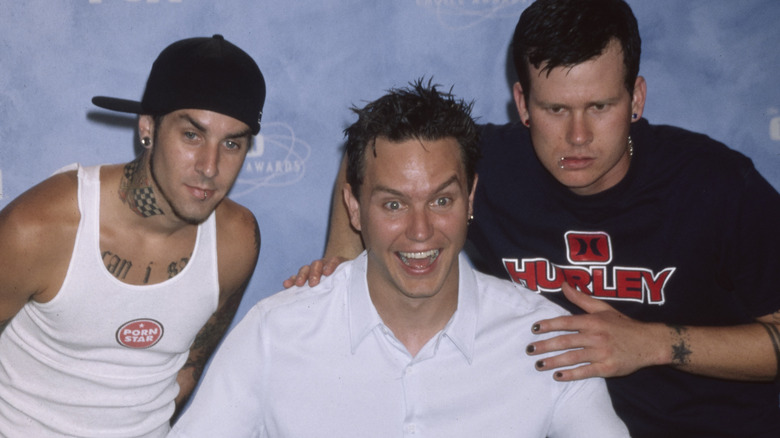 Blink-182 members posing