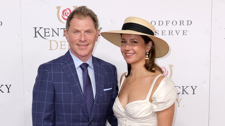 Bobby Flay and Christina Perez pose