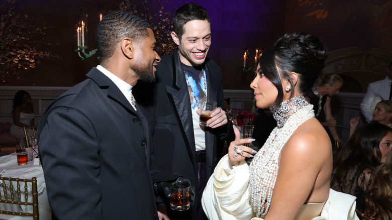 Usher, Pete Davidson, and Kim Kardashian