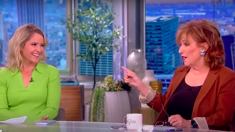 Sara Haines and Joy Behar talking