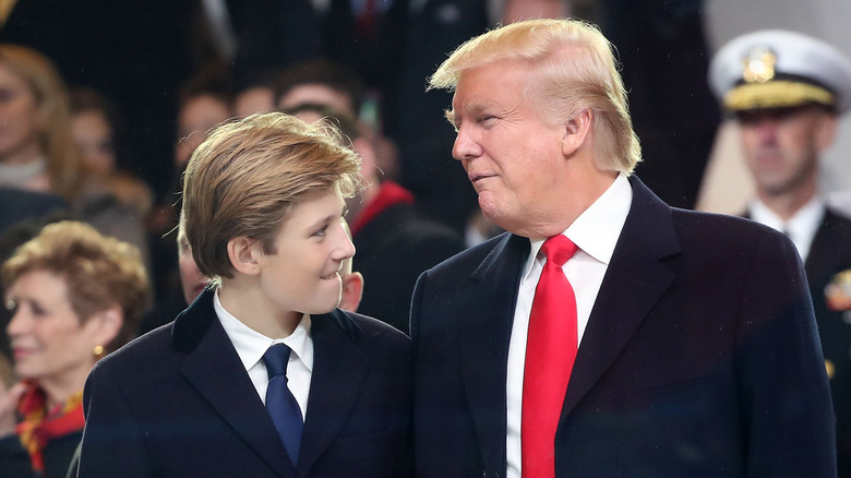 Barron Trump, Donald Trump talking