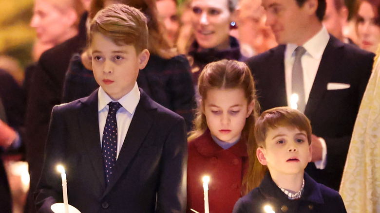 George, Charlotte, Louis Christmas service