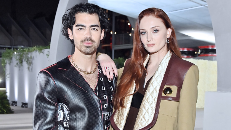 Joe Jonas and Sophie Turner posing