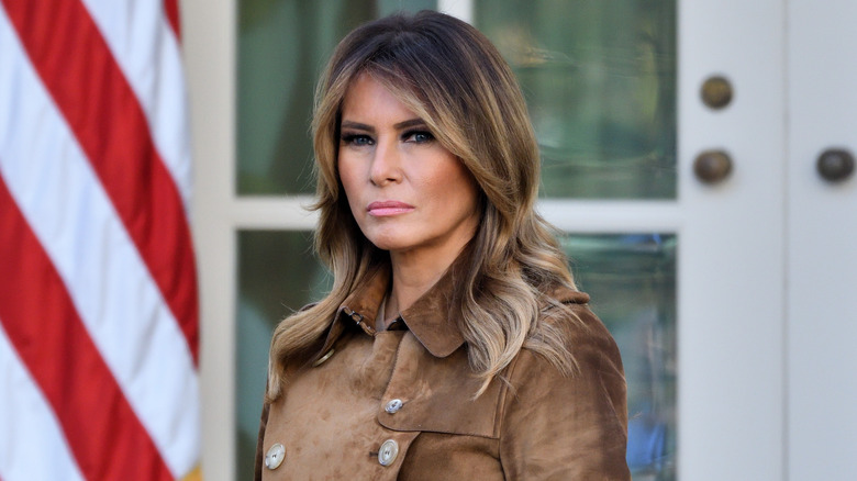 Melania Trump looking annoyed