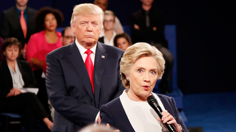 Donald Trump, Hillary Clinton debating