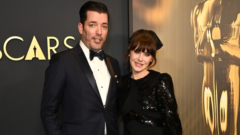 Jonathan Scott and Zooey Deschanel smiling