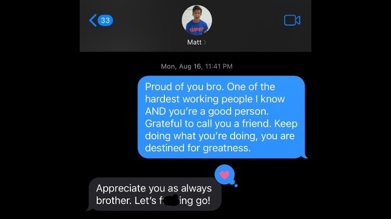 Matt and Brad texts 