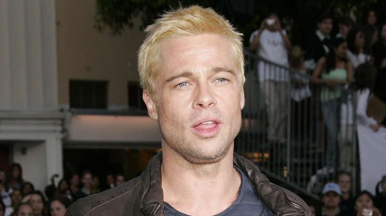 Brad Pitt with bleached blond hair