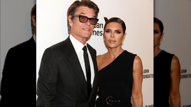 Harry Hamlin and Lisa Rinna attending the Elton John Oscar Viewing Party