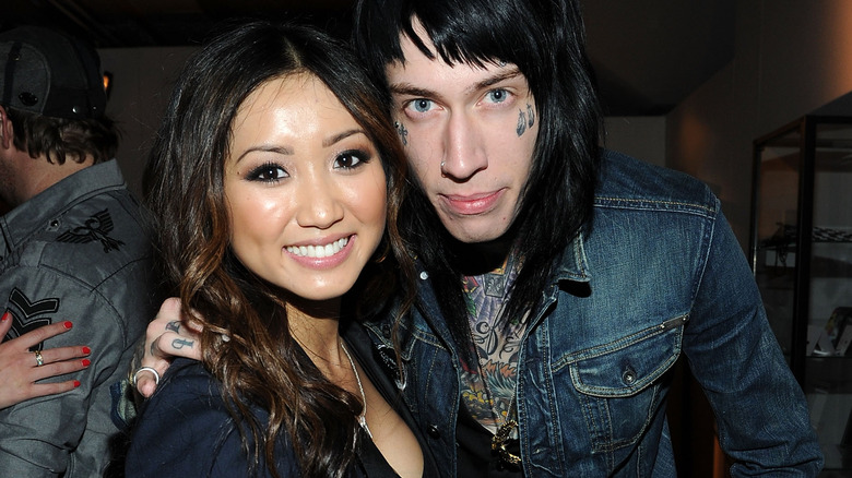 Trace Cyrus and Brenda Song posing