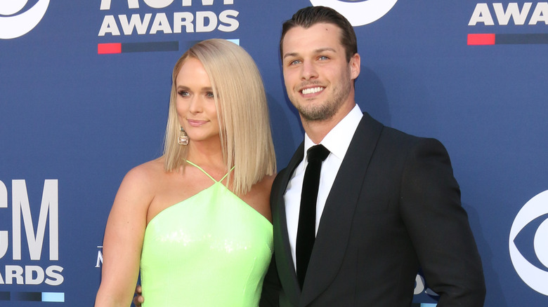 Brendan McLoughlin and Miranda Lambert pose 