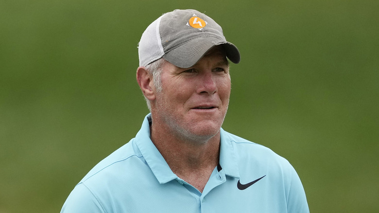 Brett Favre squinting